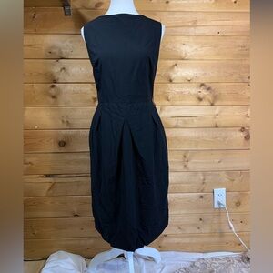 Piazza Sempione Black Dress Size 14 Basic Quiet Luxury Minimalist Italy Designer